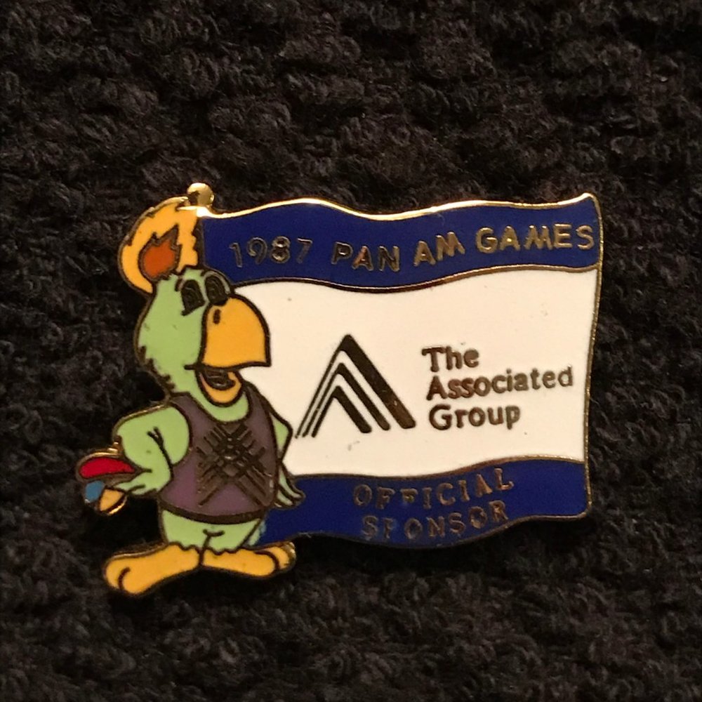 Vintage 1987 Tenth Pan Am Games Sponsor Lapel Pin